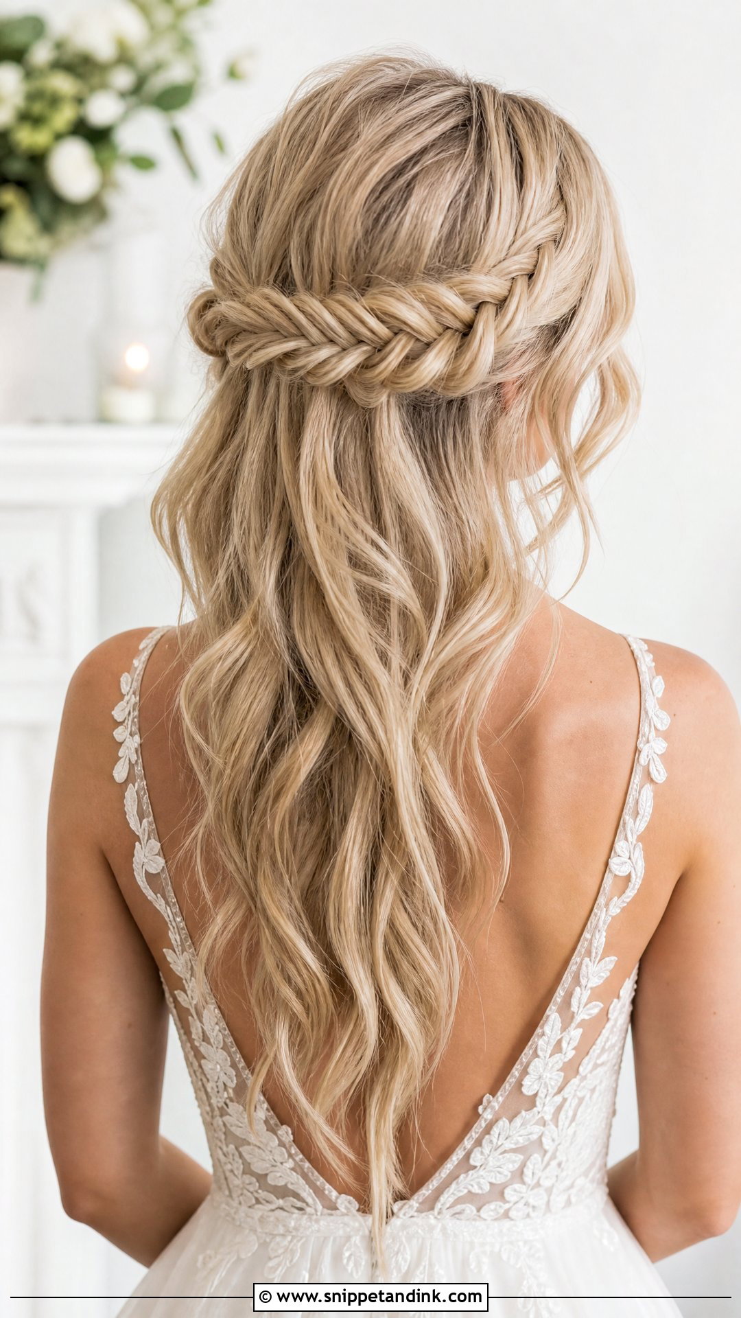 Bridal Half Up Fishtail Braid - Snippet and Ink - 15 Bridal Half-Up Half-Down Hair Braid Ideas