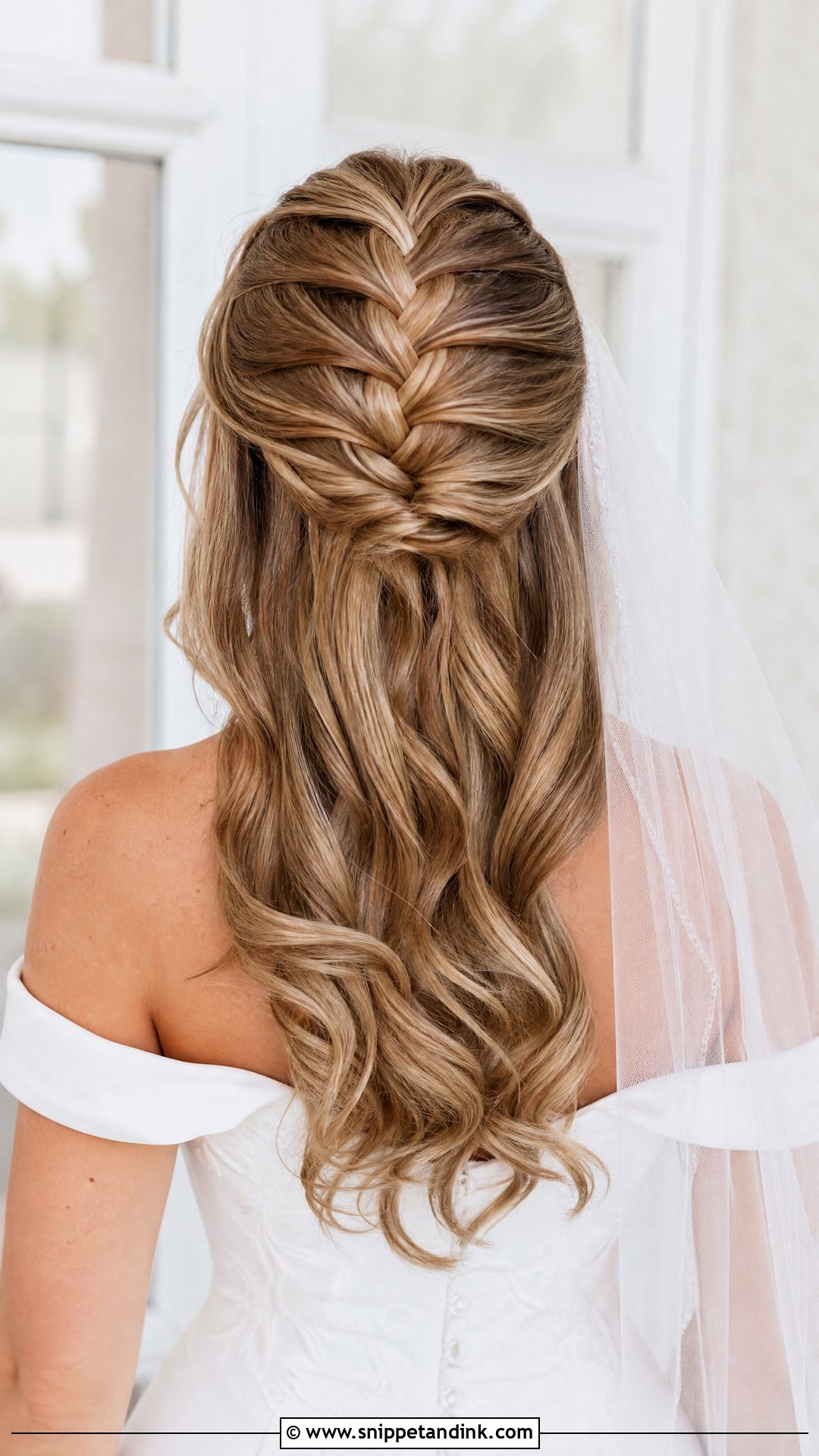 Bridal Half Up French Braid - Snippet and Ink - 15 Bridal Half-Up Half-Down Hair Braid Ideas