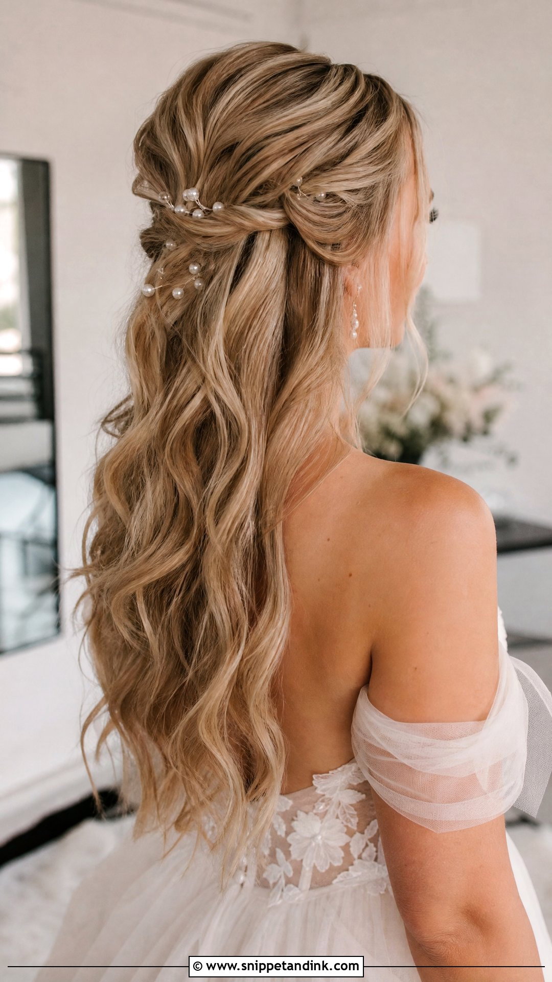 Bridal Half Up Half Down - Snippet and Ink - 15 Bridal Hairdos