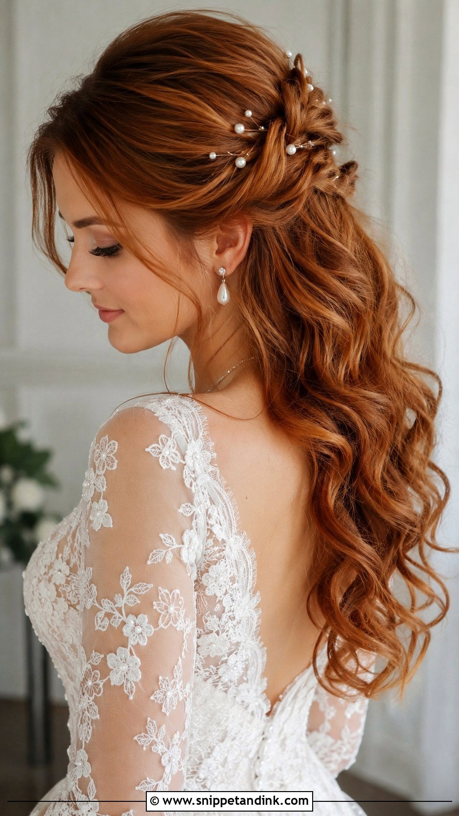 Bridal Half Up Half Down For Oval Face - Snippet and Ink - 20 Bridal Hairstyles for Oval Face Shape