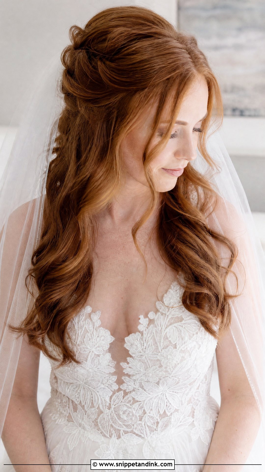 Bridal Half Up Half Down Hair - Snippet and Ink - 15 Bridal Hair Down Hairstyles