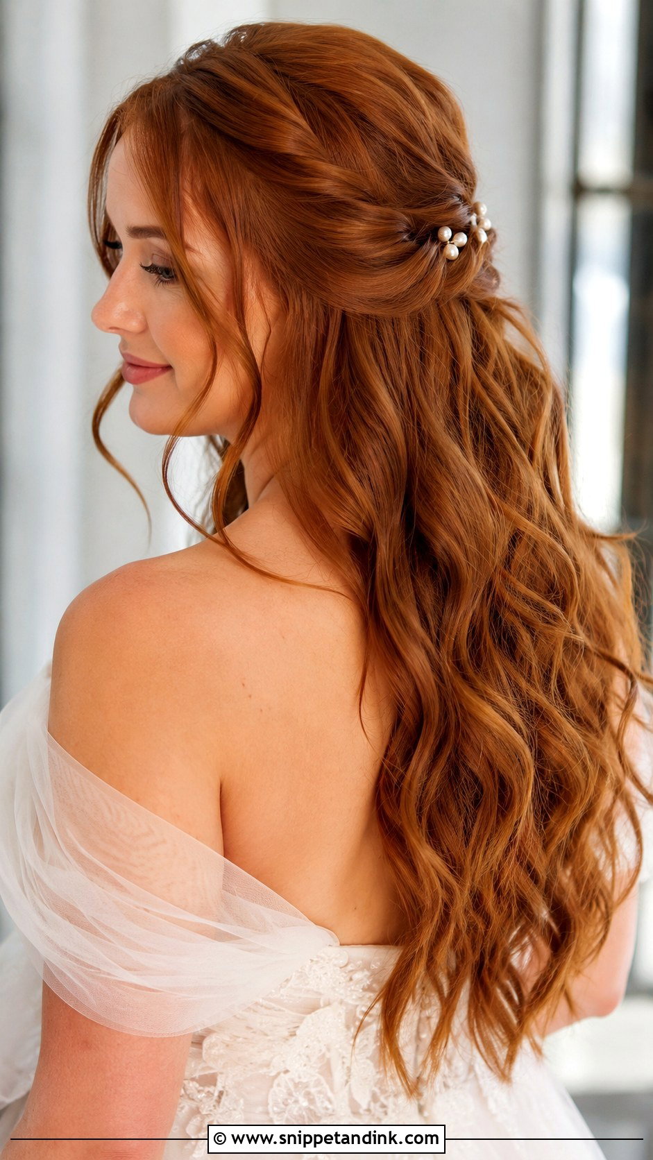 Bridal Half Up Half Down Hair - Snippet and Ink - 15 Hair Do for Bride Ideas