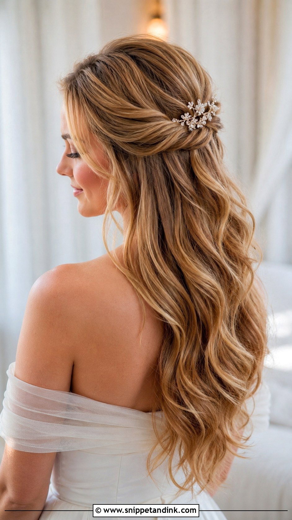 Bridal Half Up Half Down Hair - Snippet and Ink - 20 Bridal Hairstyles for Wedding