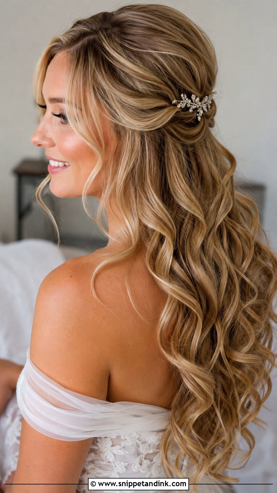 Bridal Half Up Half Down Hair - Snippet and Ink - 20 Bridal Wedding Hairstyle Ideas