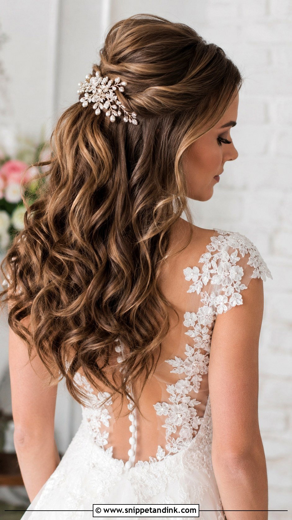 Bridal Half Up Half Down Hairstyle Video - Snippet and Ink - 20 Bridal Hairstyles Videos