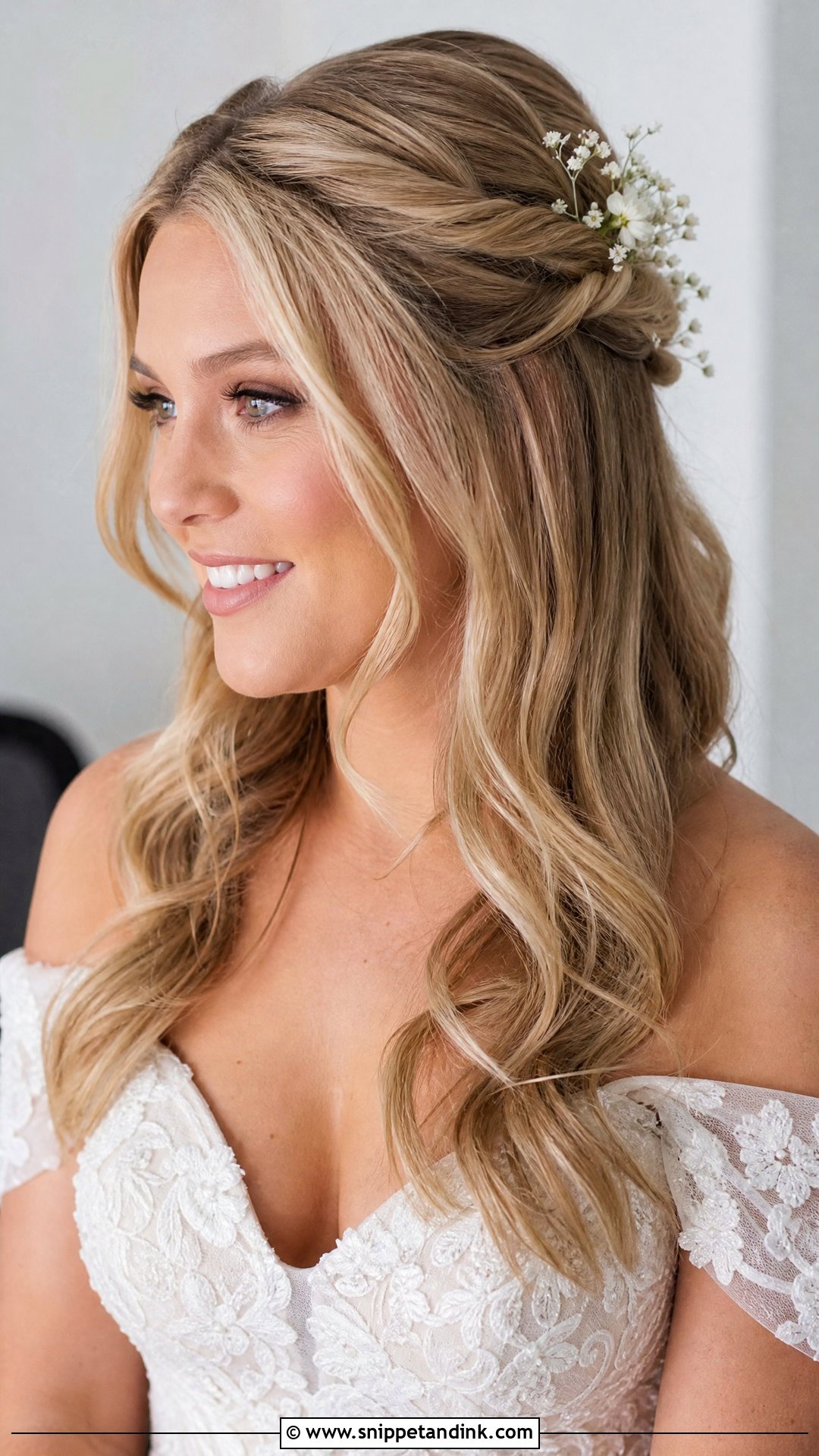 Bridal Half Up Half Down - Snippet and Ink - 15 Best Bridal Hairstyles