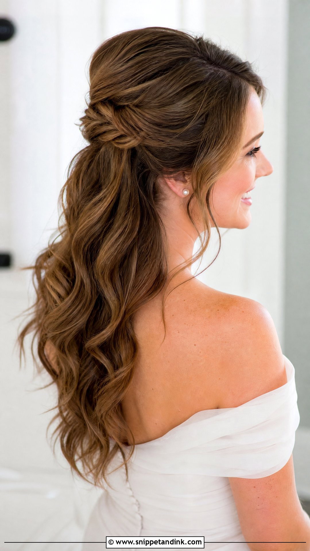 Bridal Half Up Twist - Snippet and Ink - 15 Bridal Twist Hairstyles