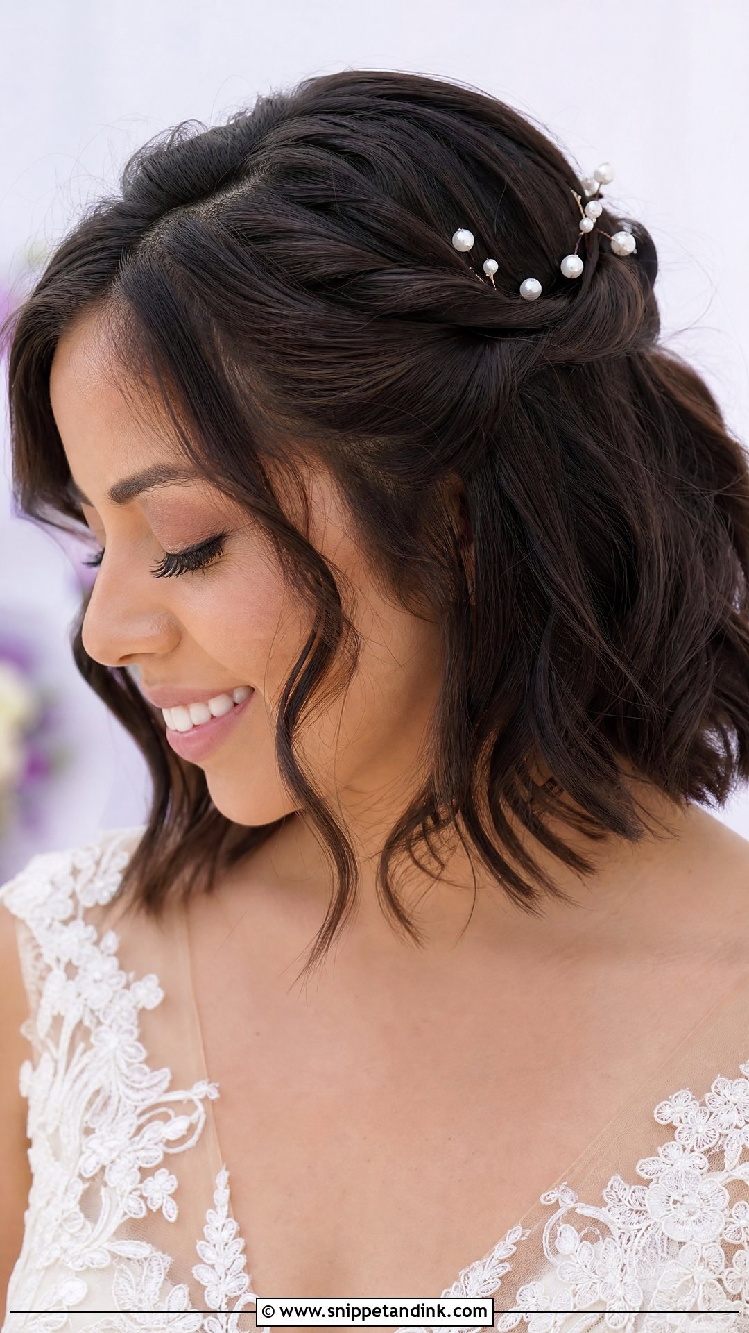 Bridal Half Updo For Short Hair - Snippet and Ink - 15 Bridal Hair Updo Short Hair Ideas