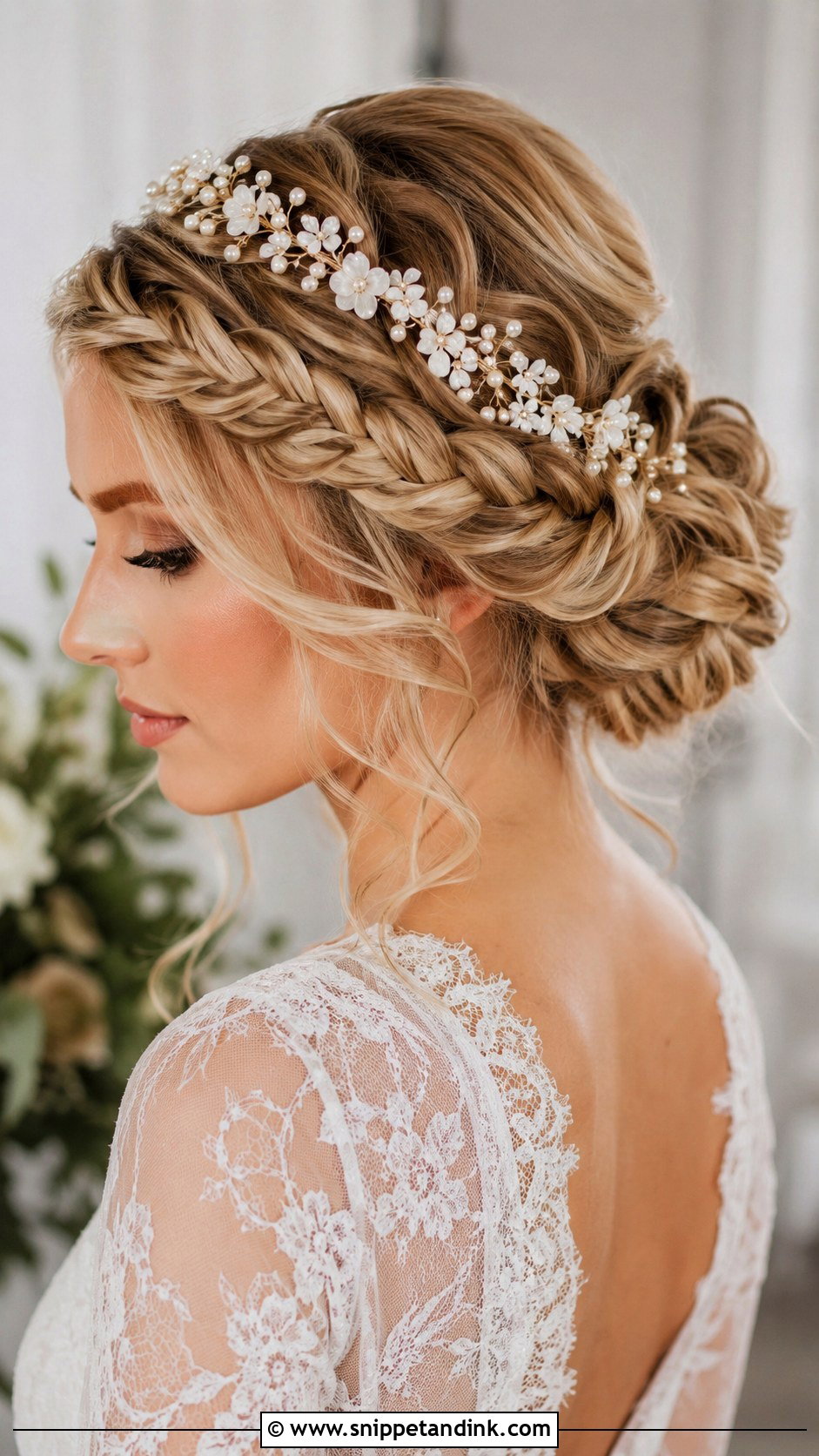 Bridal Headband Braided Updo - Snippet and Ink - 20 Bridal Headband Hairstyles