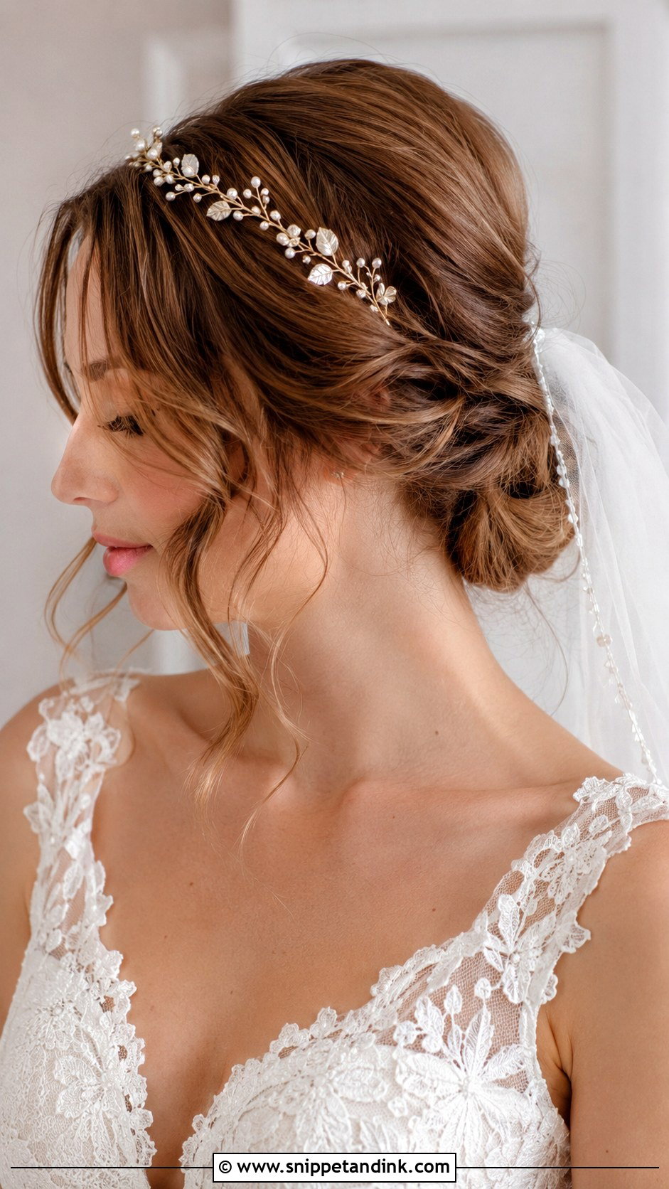 Bridal Headband Chignon - Snippet and Ink - 20 Bridal Headband Hairstyles