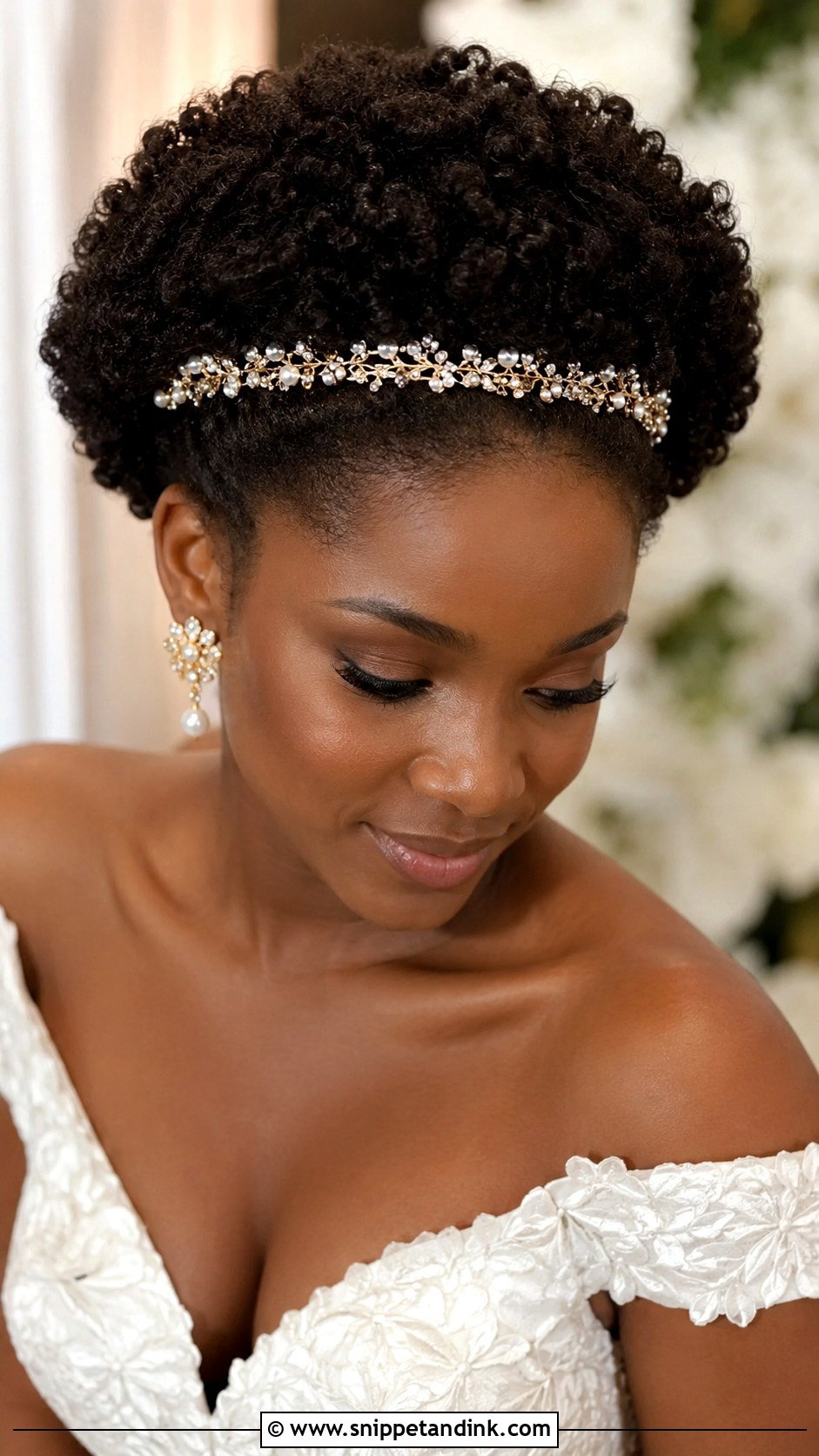 Bridal Headband Natural Hair - Snippet and Ink - 20 Bridal Headband Hairstyles