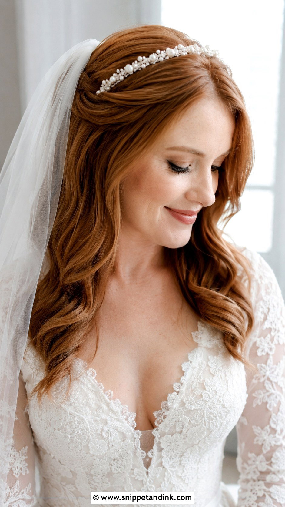 Bridal Headband With Veil - Snippet and Ink - 20 Bridal Headband Hairstyles
