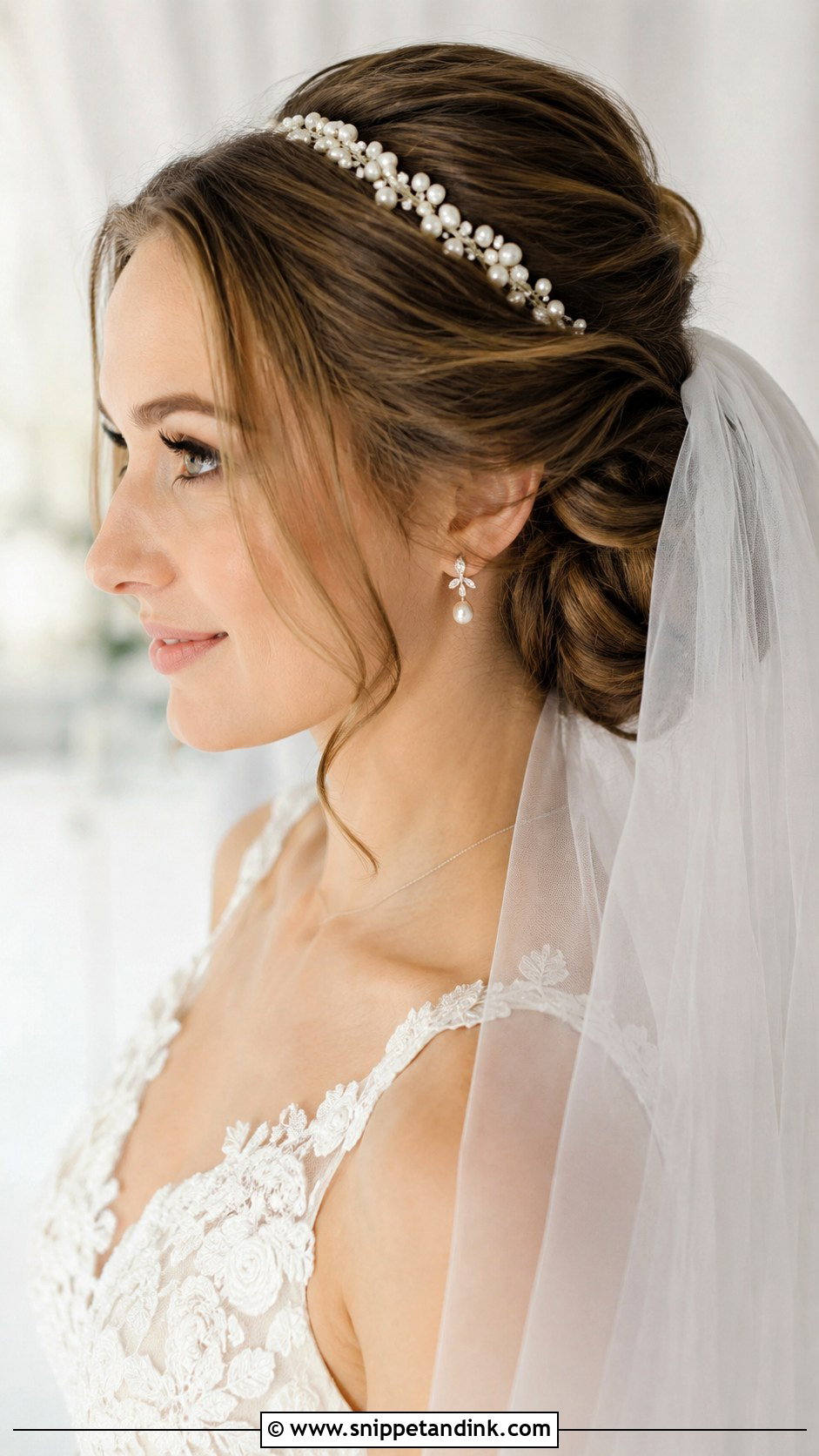 Bridal Headpiece With Veil - Snippet and Ink - 25 Wedding Hair Pieces