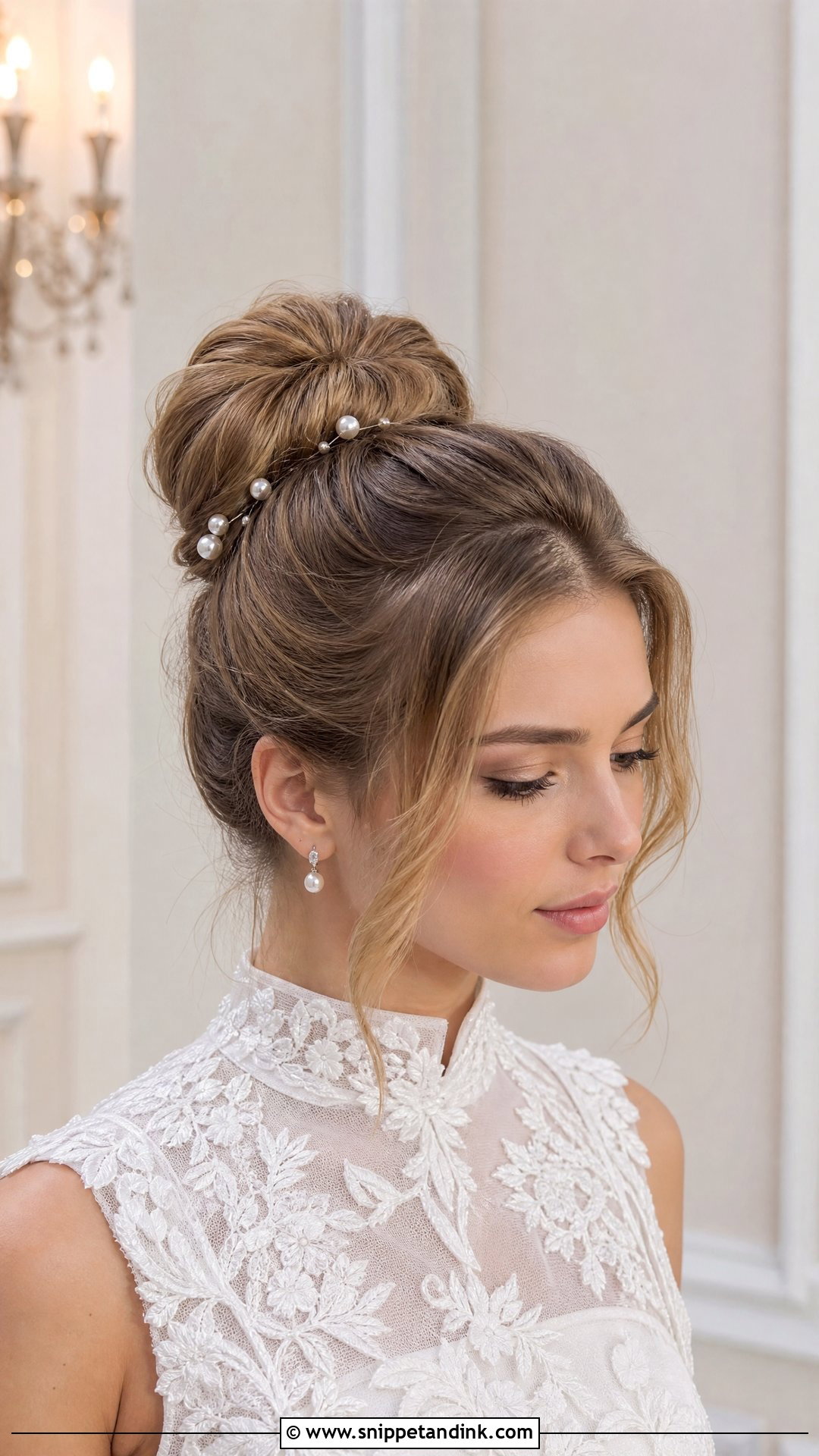 Bridal High Bun - Snippet and Ink - 20 Unique Bridal Hair Ideas