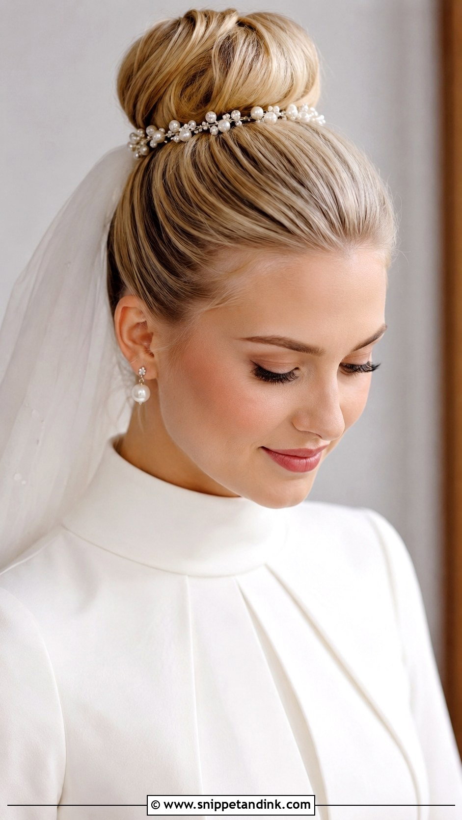 Bridal High Bun - Snippet and Ink - 15 Hair Do for Bride Ideas