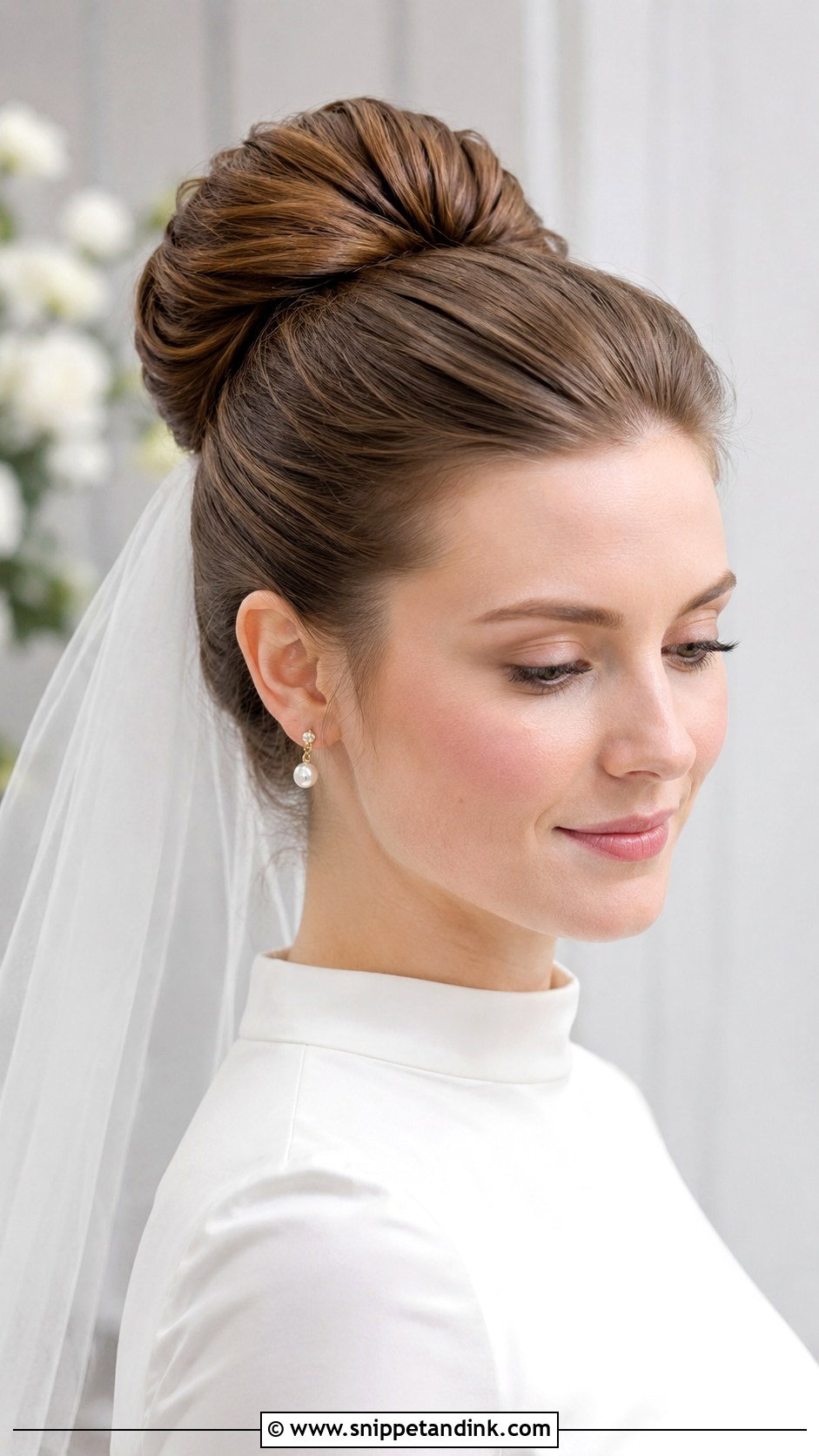 Bridal High Bun - Snippet and Ink - 20 Bridal Hairstyles for Wedding