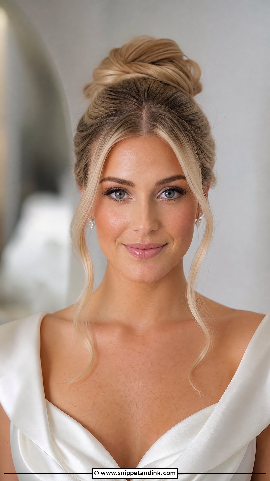 Bridal High Bun Front View - Snippet and Ink - 15 Bridal Hair From Front View Ideas