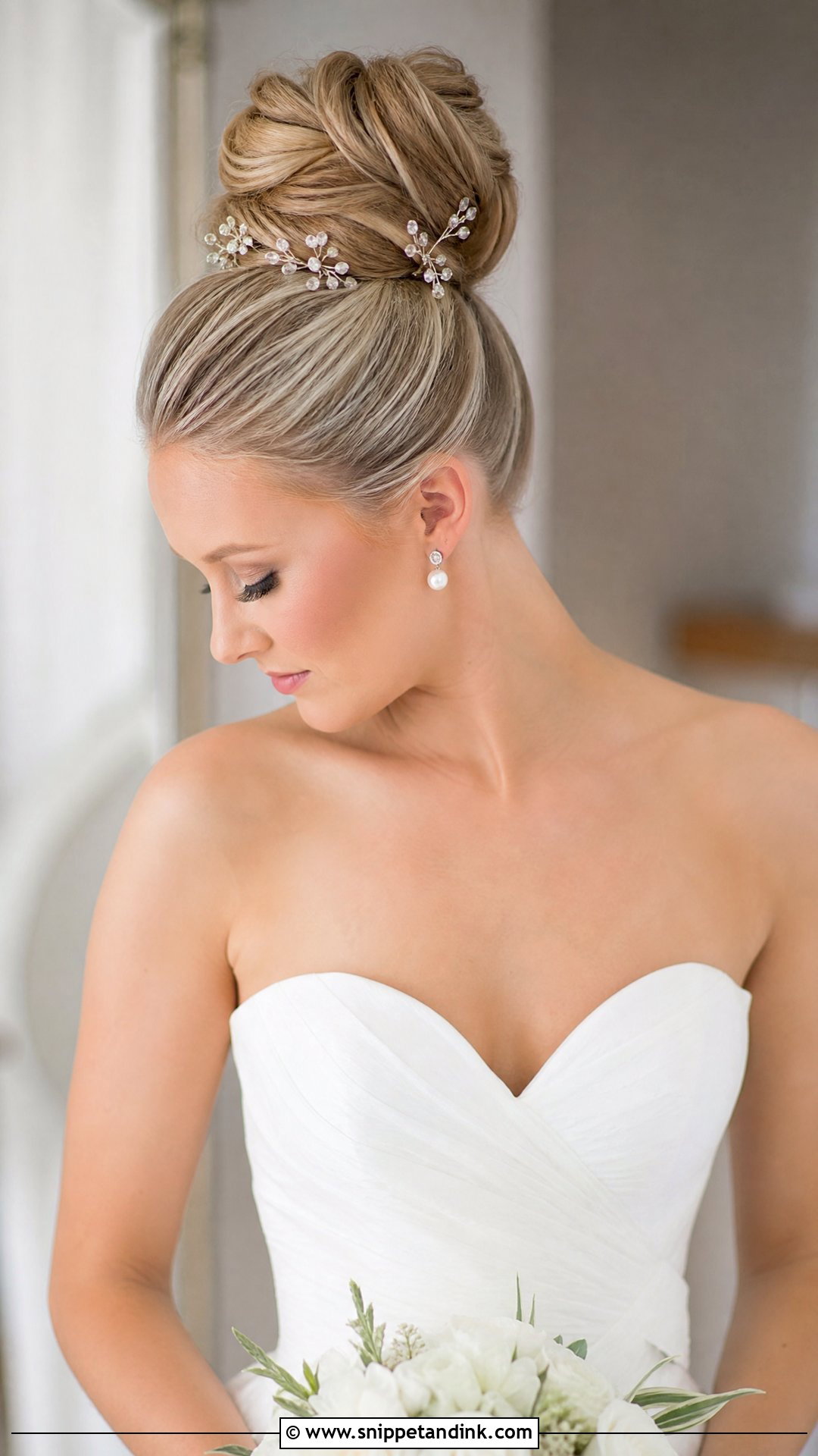 Bridal High Bun Updo - Snippet and Ink - 15 Bridal Updos