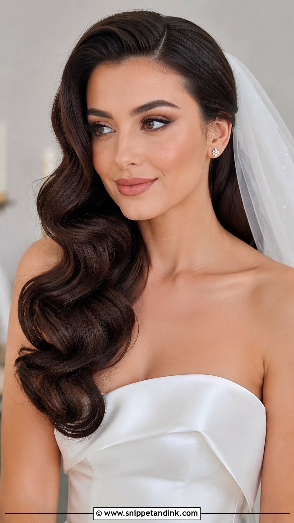 Bridal Hollywood Waves - Snippet and Ink - 20 Bridal Hair 2024 Ideas