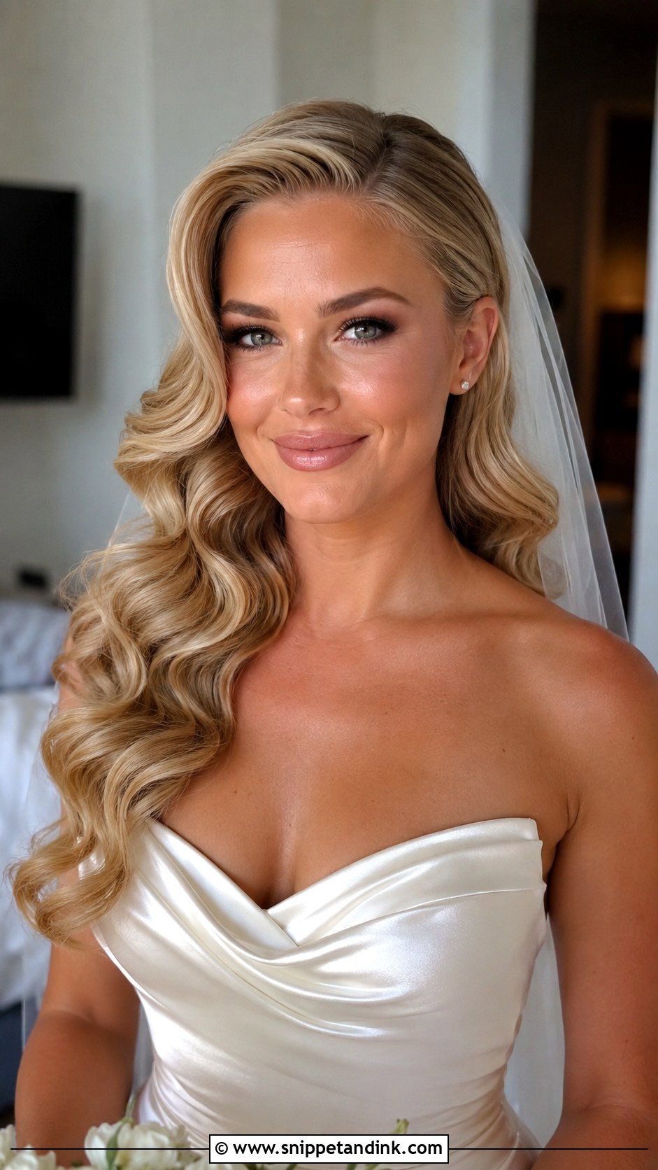 Bridal Hollywood Waves With Extensions - Snippet and Ink - 20 Bridal Hair Extensions