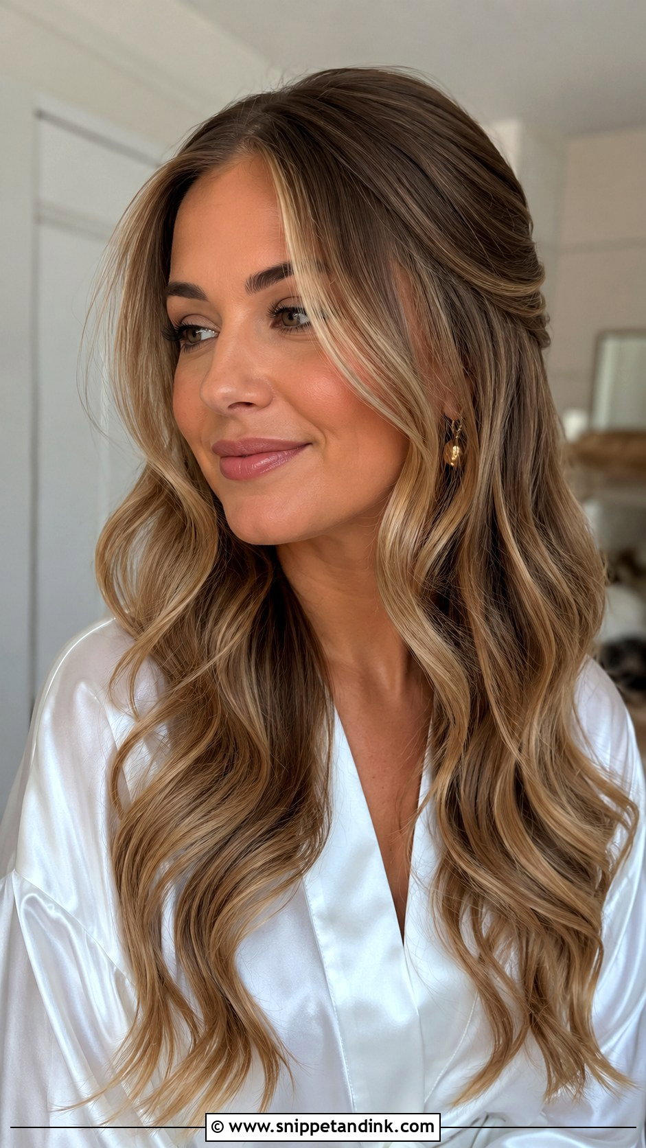 Bridal Honey Blonde Balayage - Snippet and Ink - 15 Wedding Hair Color Ideas Brides