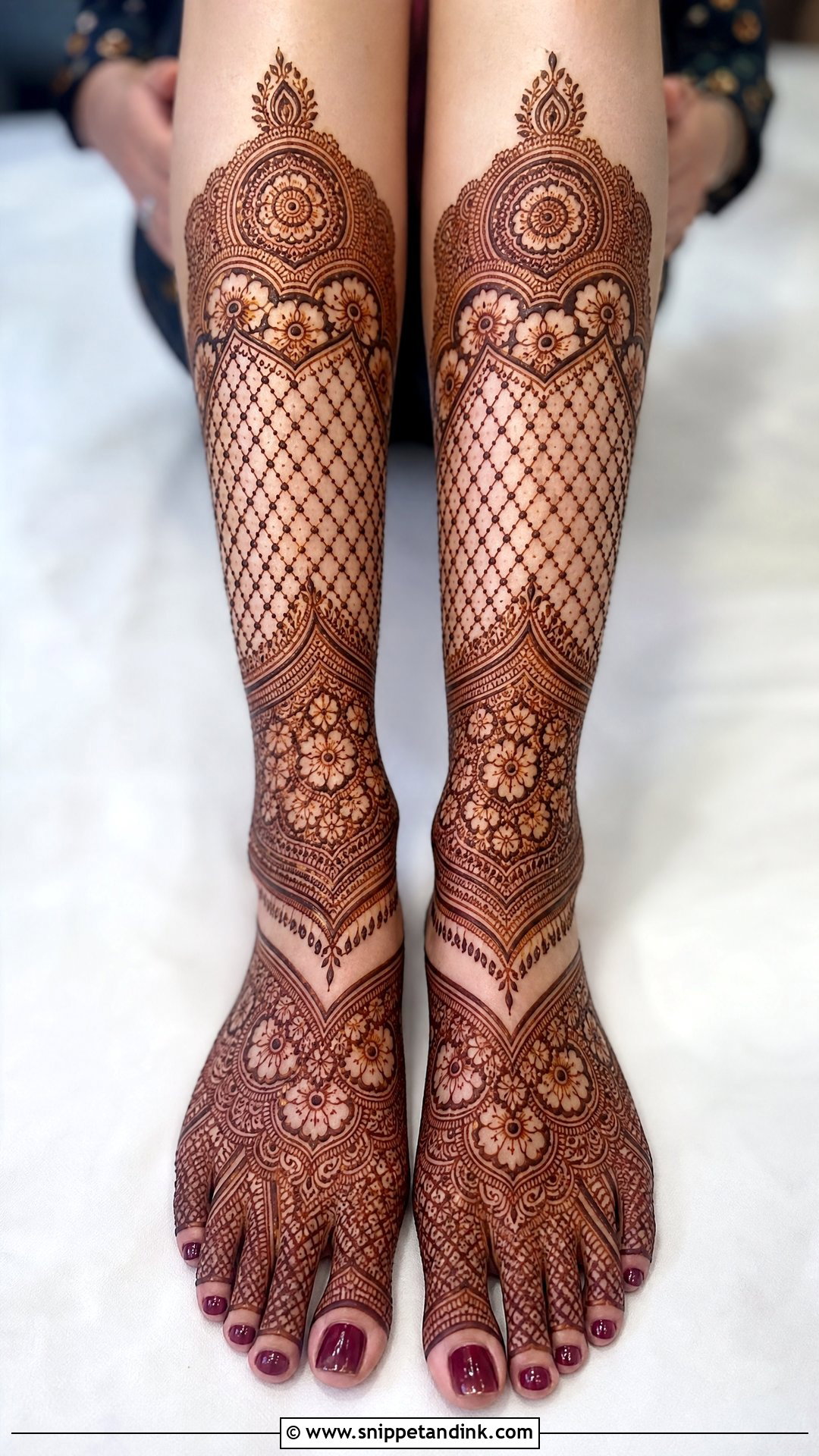 Bridal Jaali Leg Mehndi Design - Snippet and Ink - 30 Bridal Legs Mehndi Design Ideas