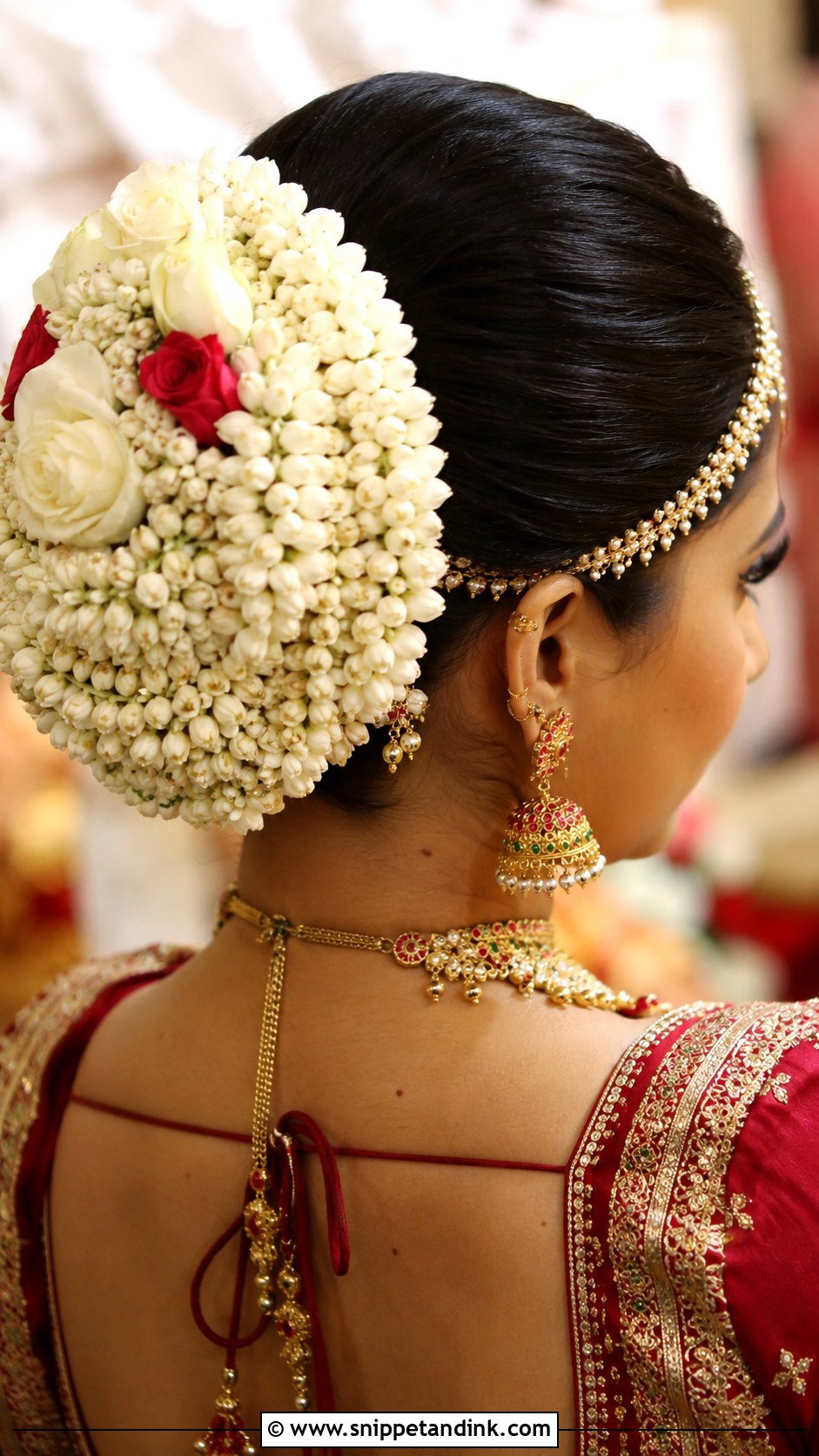 Bridal Jasmine Bun - Snippet and Ink - 25 Jasmine Flower Hairstyle Ideas