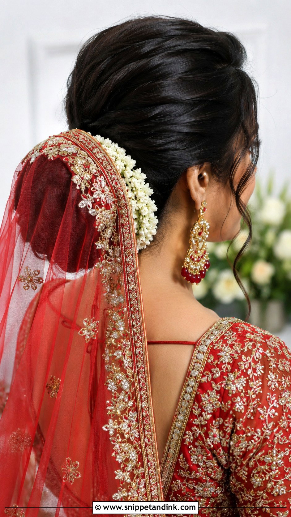 Bridal Jooda With Dupatta - Snippet and Ink - 20 Bridal Jooda Hairstyle Ideas