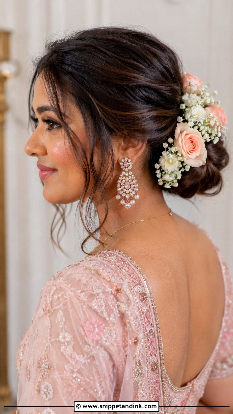 Bridal Jooda With Fresh Flowers - Snippet and Ink - 20 Bridal Jooda Hairstyle Ideas
