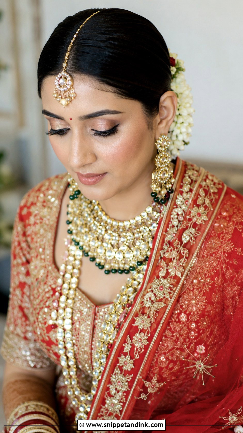 Bridal Jooda With Maang Tikka - Snippet and Ink - 20 Bridal Jooda Hairstyle Ideas