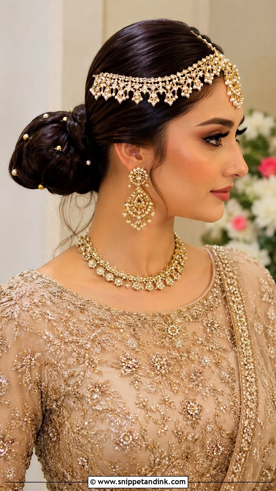 Bridal Jooda With Matha Patti - Snippet and Ink - 20 Bridal Jooda Hairstyle Ideas
