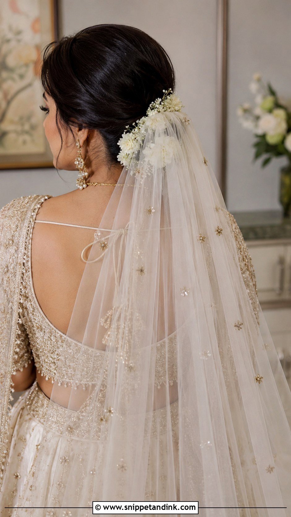 Bridal Jooda With Veil - Snippet and Ink - 20 Bridal Jooda Hairstyle Ideas