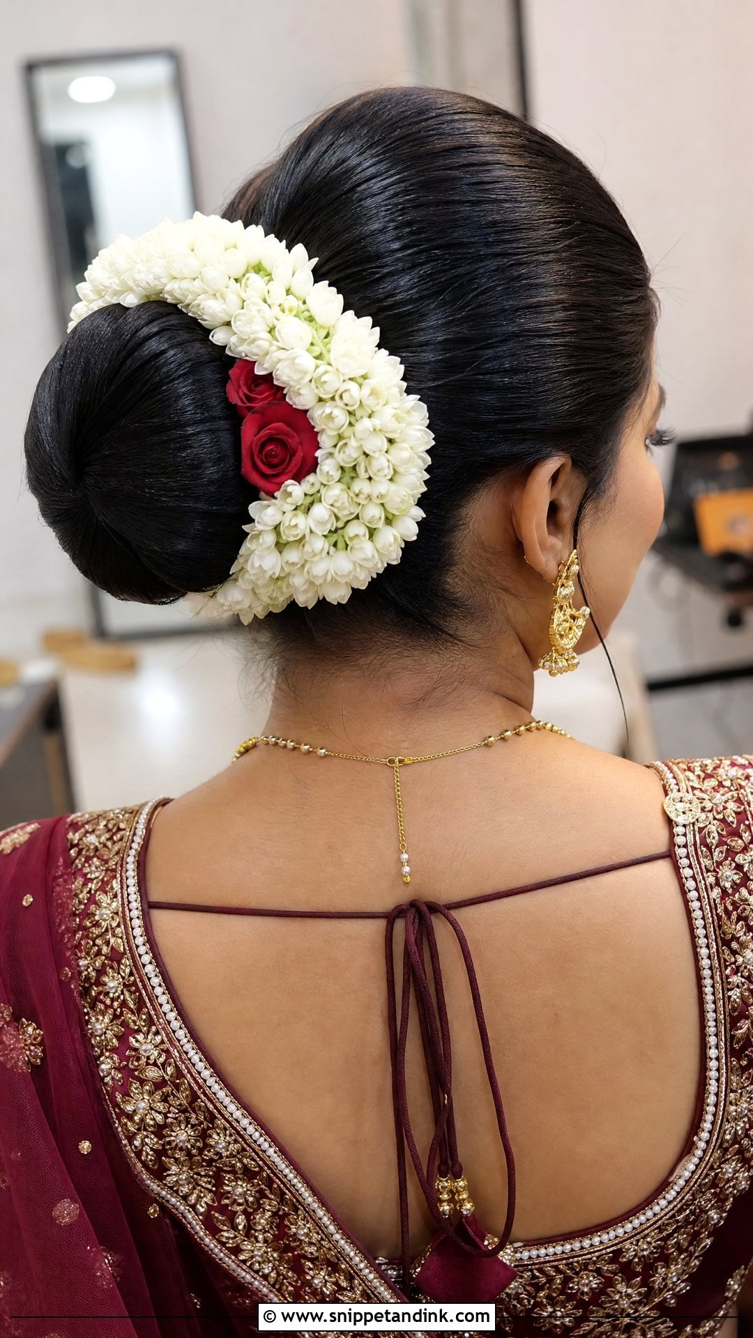 Bridal Juda With Gajra - Snippet and Ink - 15 Bridal Gajra Hairstyle Ideas