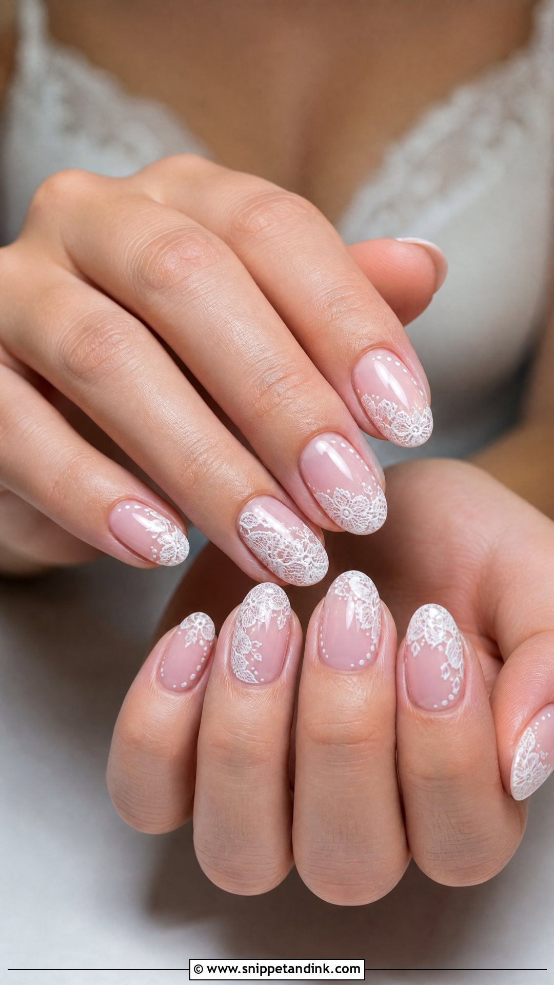 Bridal Lace Nails - Snippet and Ink - 25 Bridal Nails Ideas