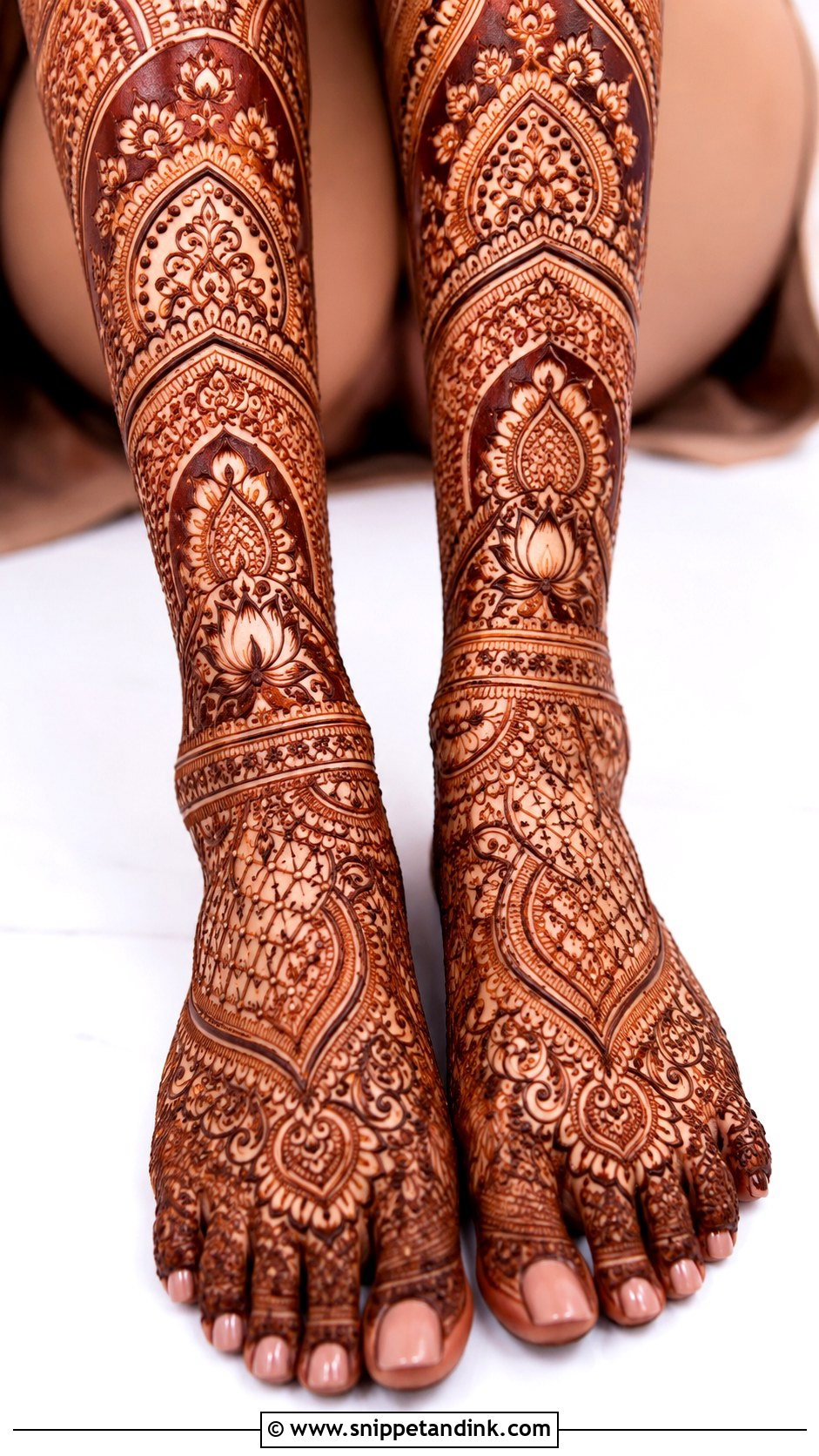 Bridal Legs Mehndi Design - Snippet and Ink - 35 Legs Mehndi Design Ideas