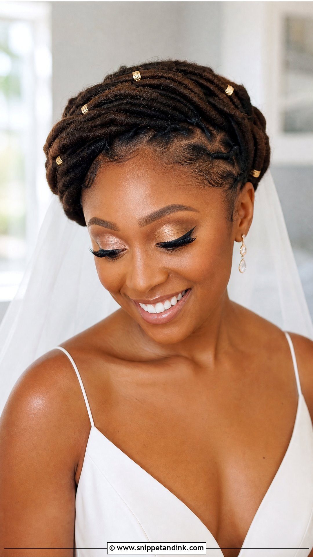 Bridal Loc Crown - Snippet and Ink - 15 Bridal Dreadlocks Hairstyles Black Women