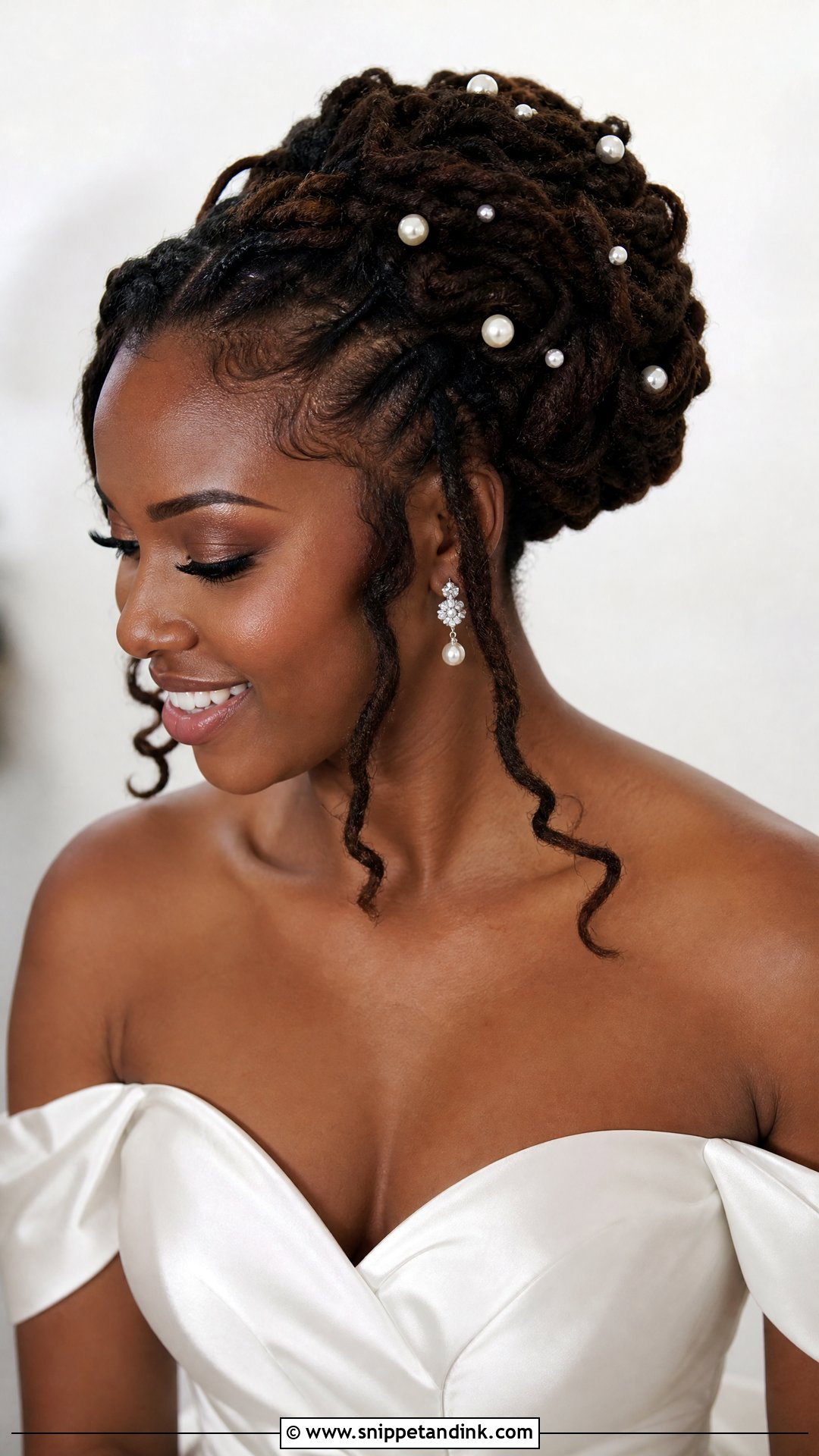 Bridal Loc Updo - Snippet and Ink - 20 Wedding Hairstyles with Locs