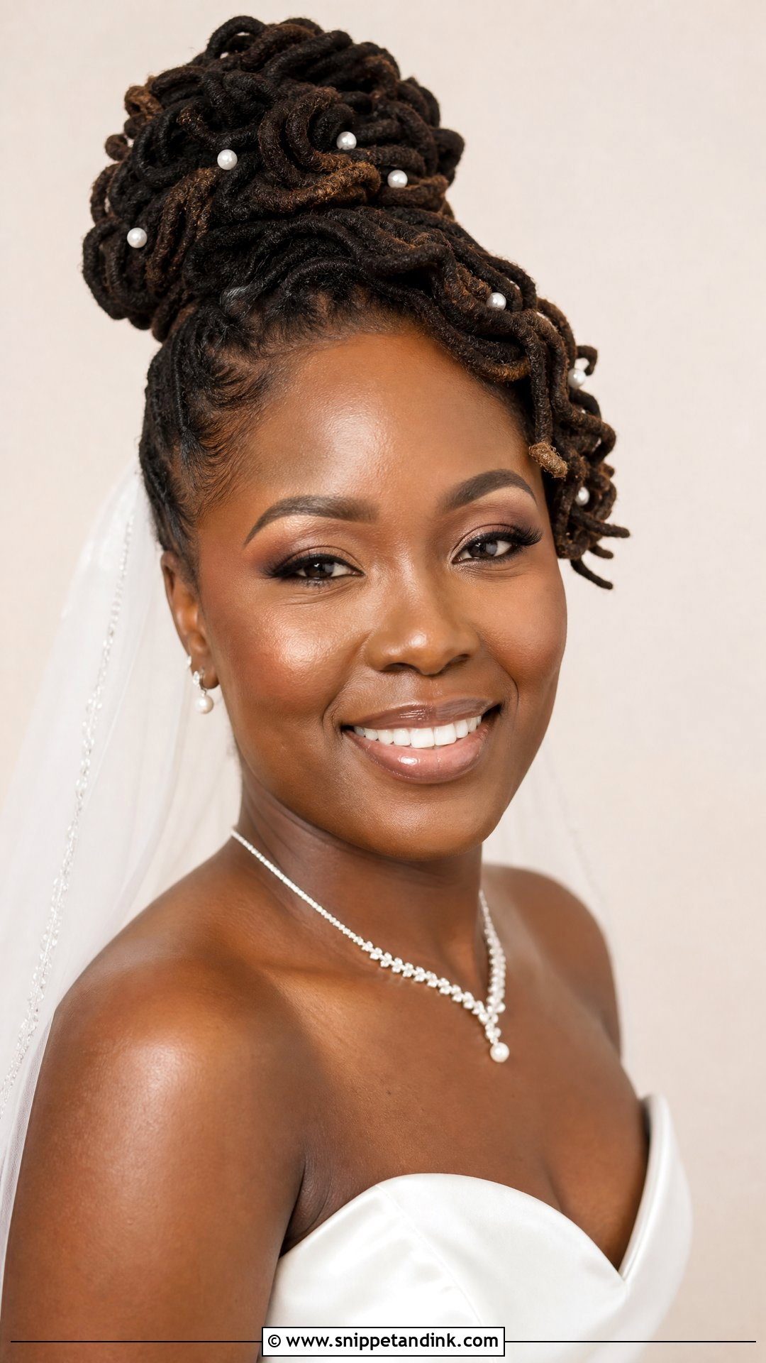 Bridal Loc Updo For Black Women - Snippet and Ink - 15 Black Woman Bridal Hair Girl Hairstyles