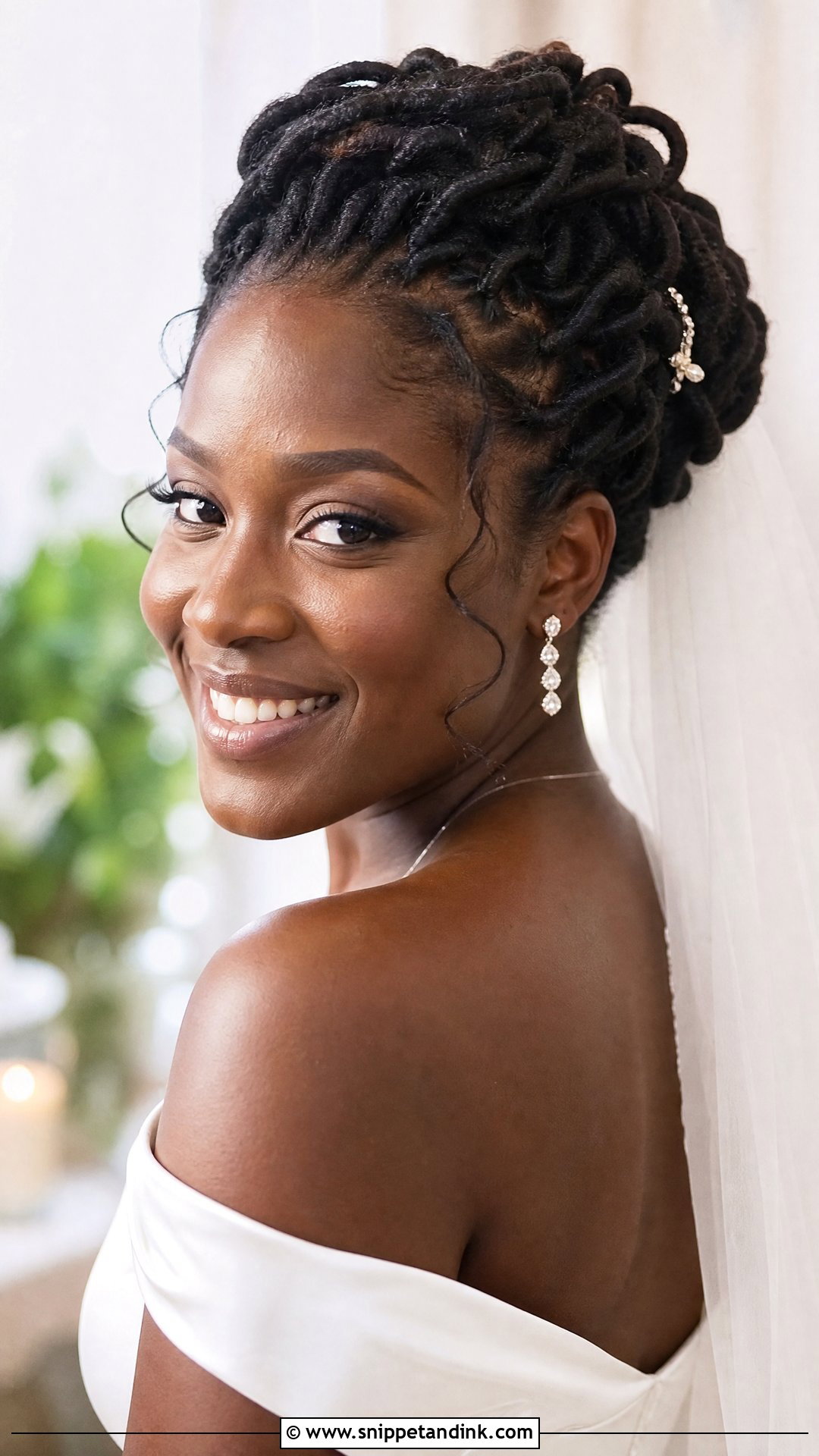 Bridal Loc Updo - Snippet and Ink - 15 Bridal Dreadlocks Hairstyles Black Women
