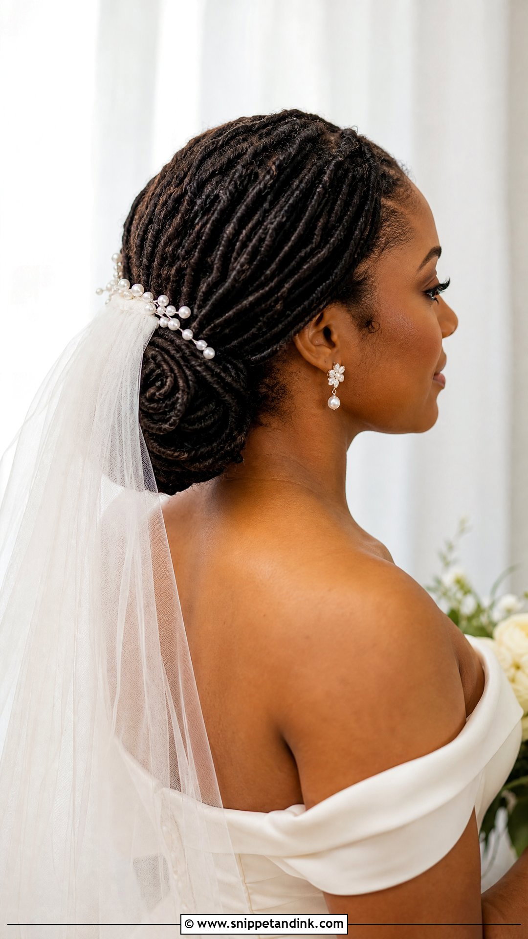 Bridal Locs With Veil - Snippet and Ink - 15 Bridal Dreadlocks Hairstyles Black Women