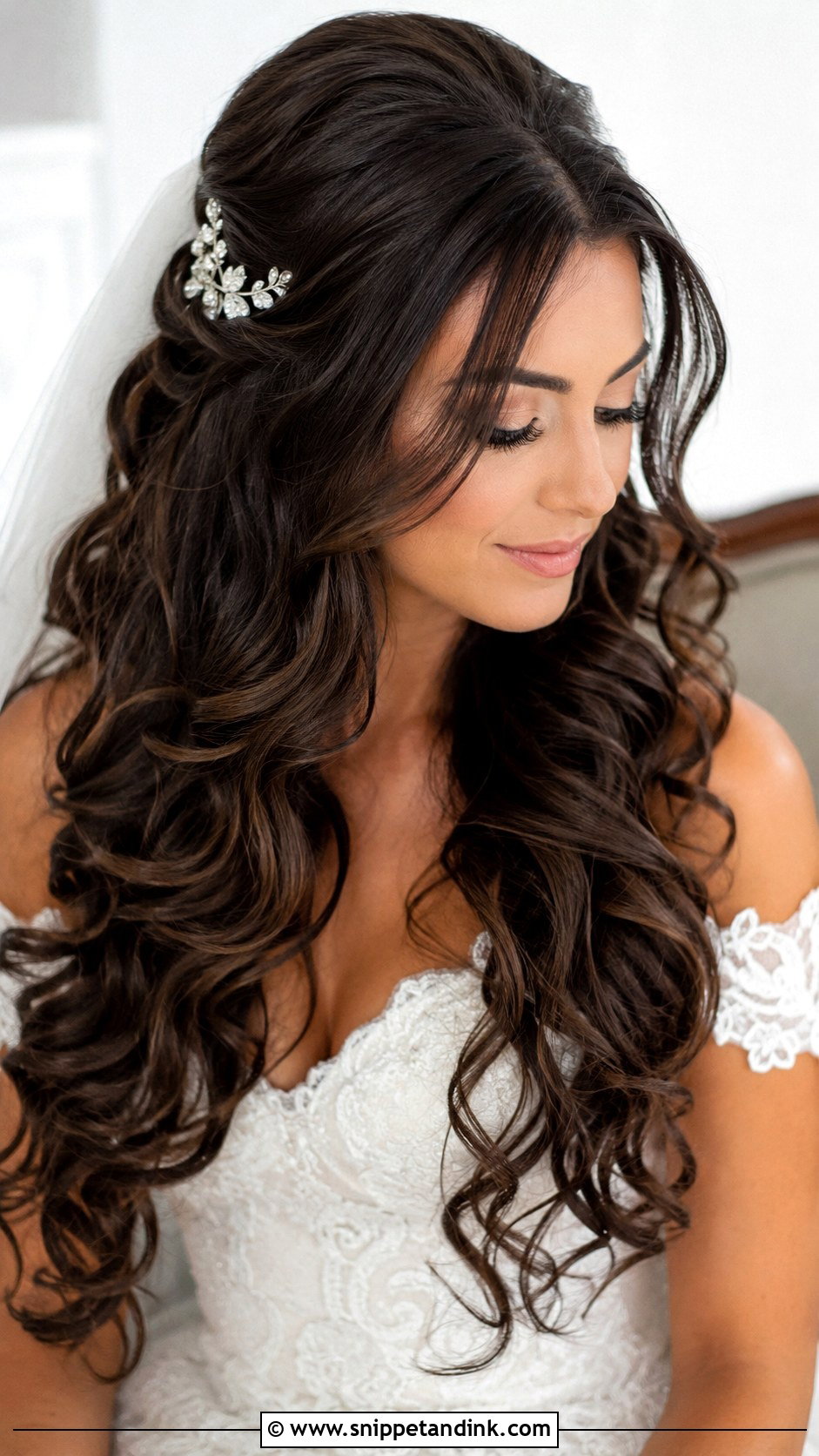 Bridal Long Hair Curls - Snippet and Ink - 20 Bridal Hairstyles for Wedding