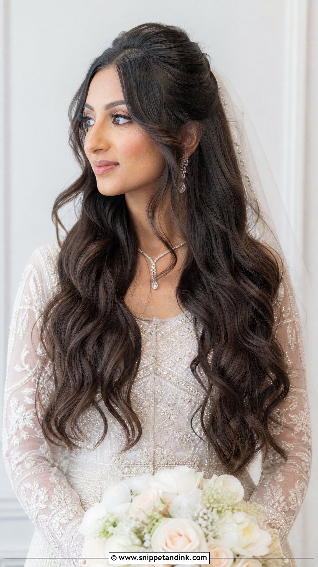 Bridal Long Hair - Snippet and Ink - 15 Bride Hair Styling Ideas