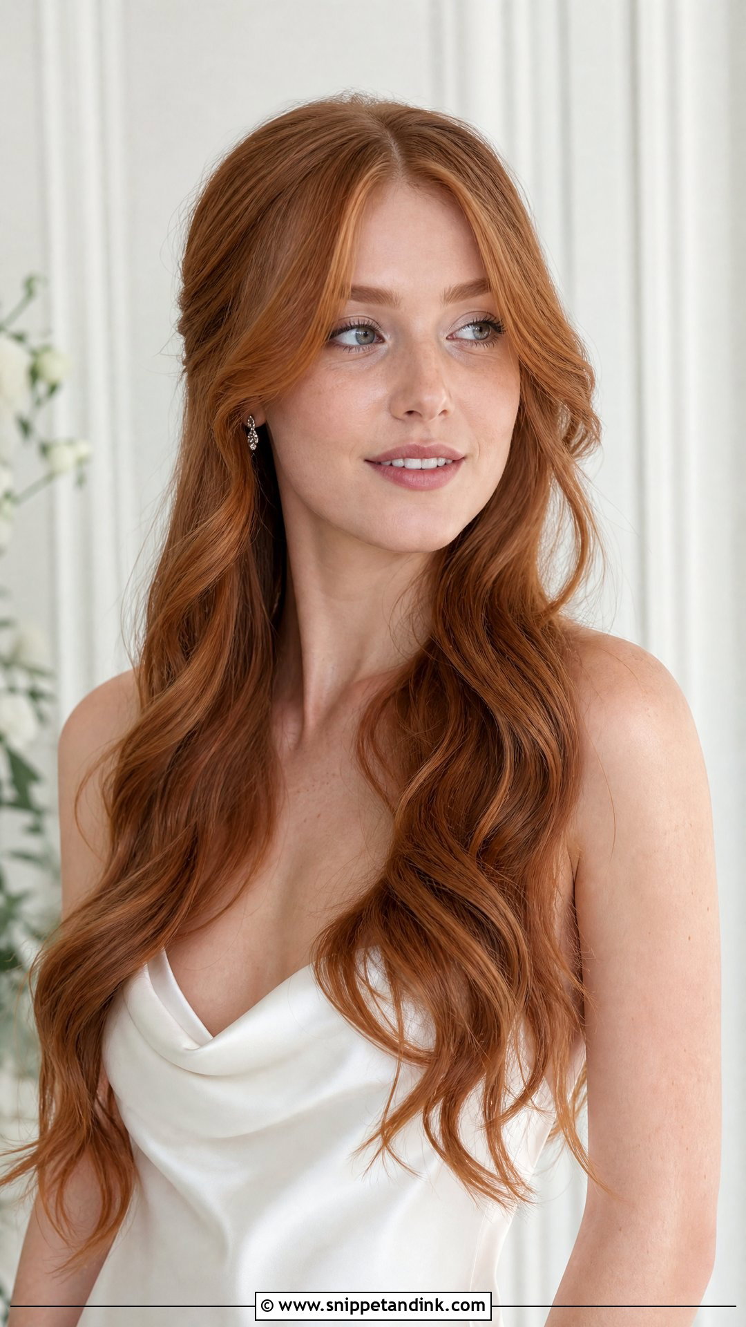 Bridal Loose Waves With Curtain Bangs - Snippet and Ink - 15 Bridal Hairstyles Bangs