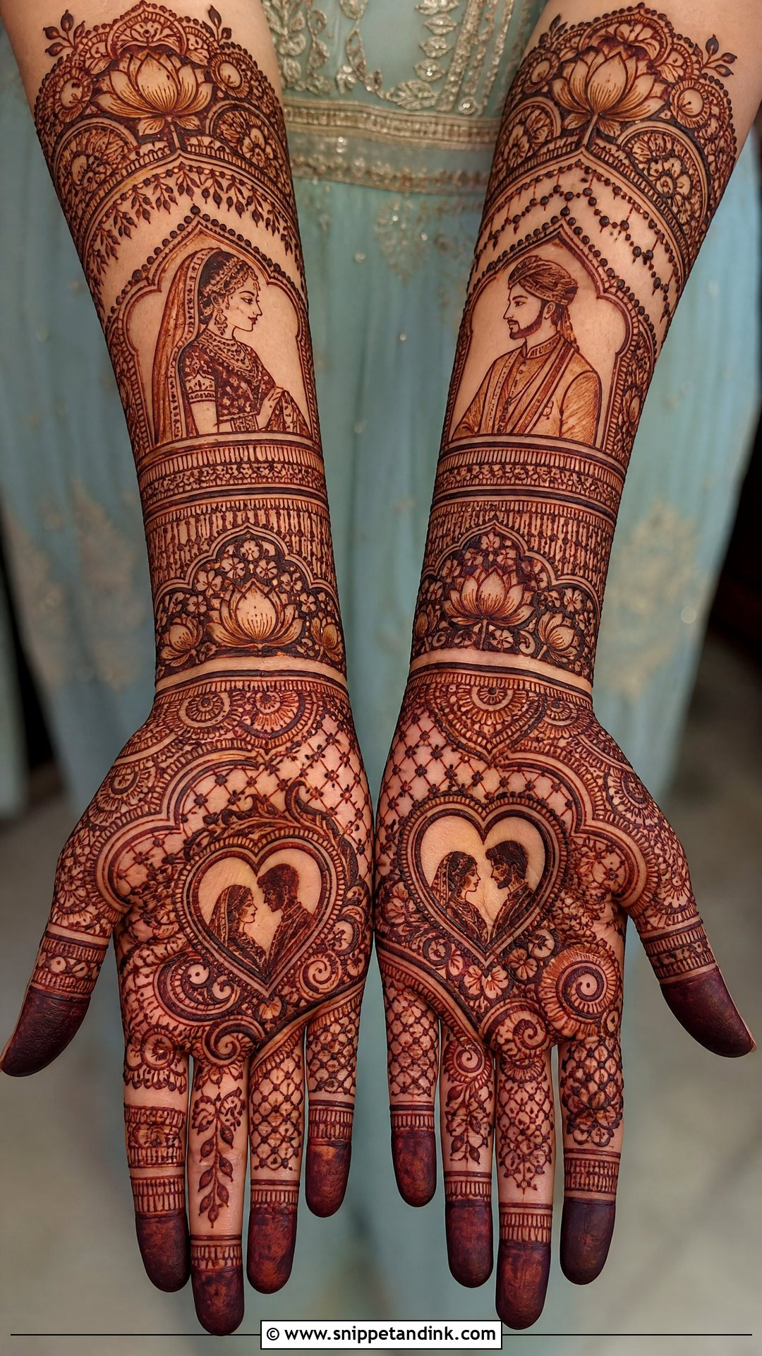 Bridal Love Mehndi Design - Snippet and Ink - 25 Love Mehndi Designs