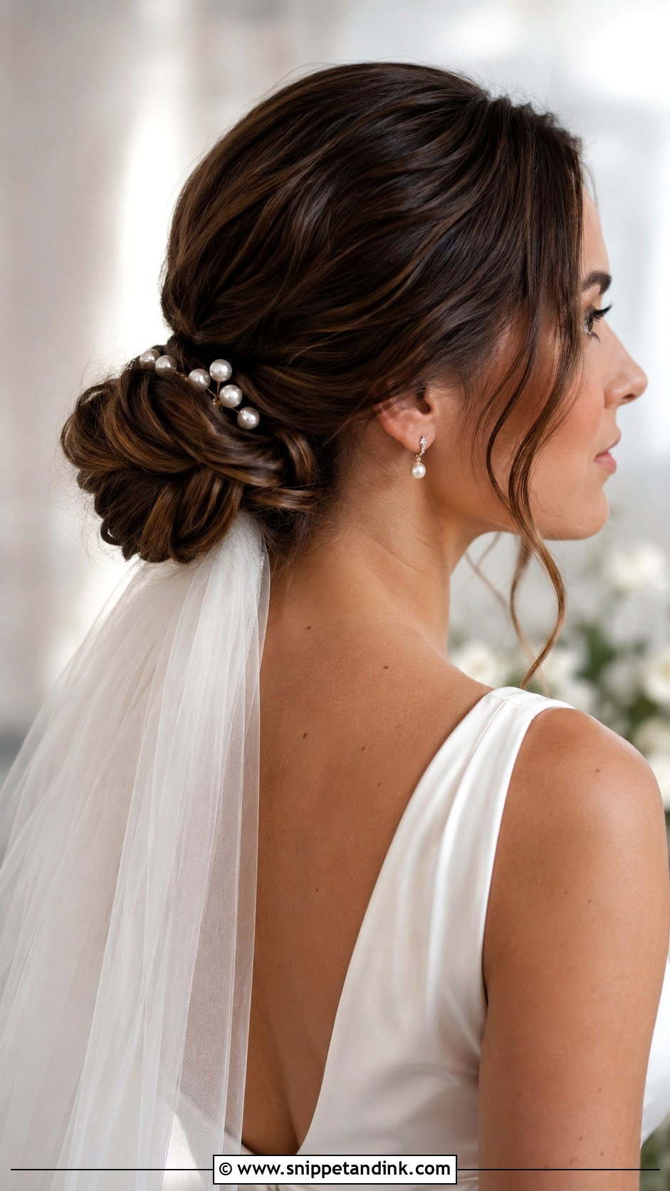 Bridal Low Bun - Snippet and Ink - 20 Hairdo for Bride Ideas