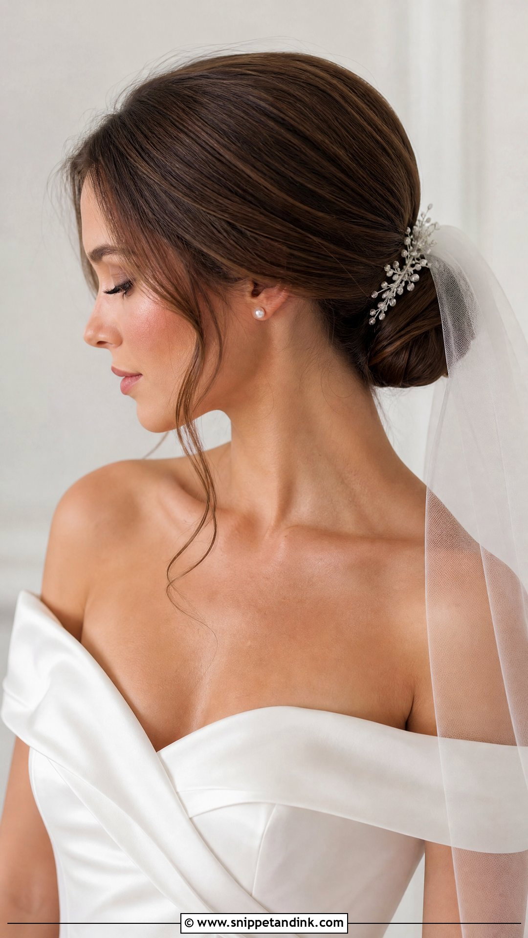 Bridal Low Bun - Snippet and Ink - 20 Trending Bridal Hairstyles 2025