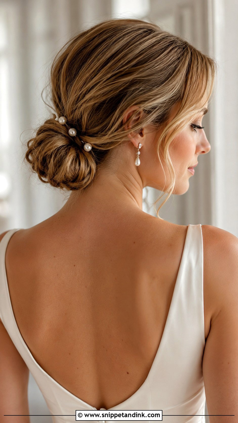 Bridal Low Bun - Snippet and Ink - 15 Hair Do for Bride Ideas