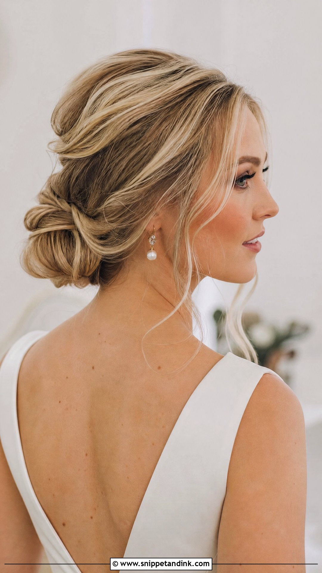 Bridal Low Bun For Medium Hair - Snippet and Ink - 15 Bridal Hairstyles for Medium Hair