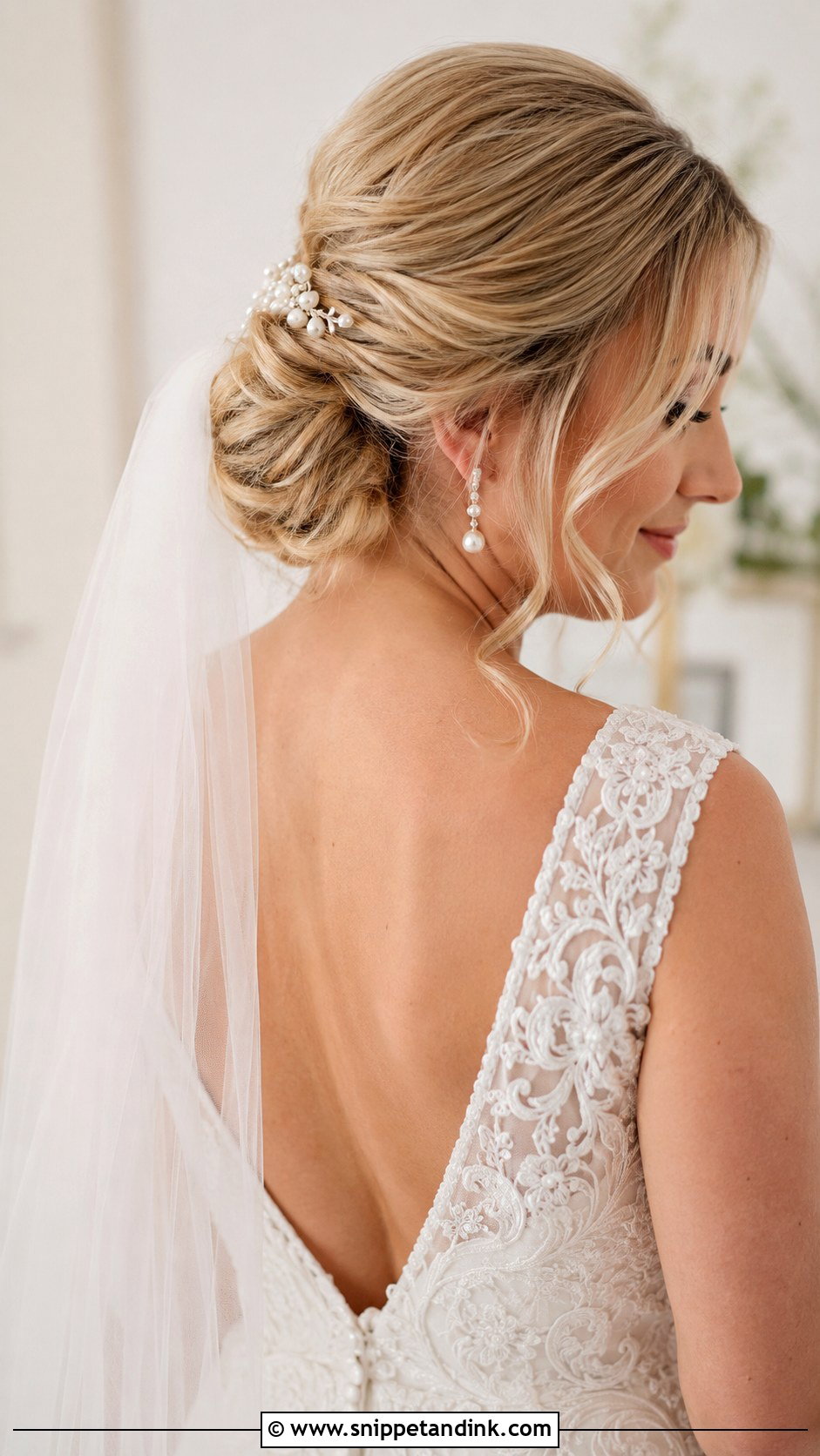 Bridal Low Bun Hairstyle Video - Snippet and Ink - 20 Bridal Hairstyles Videos