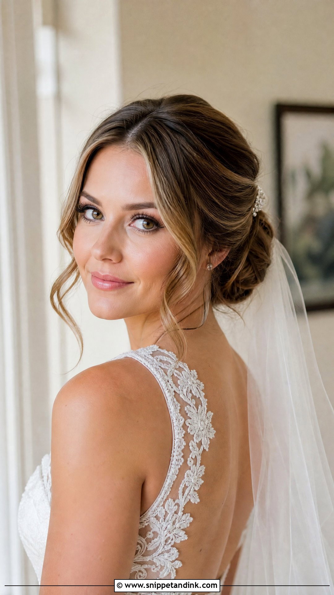 Bridal Low Bun With Face Framing - Snippet and Ink - 20 Modern Bridal Hairstyles
